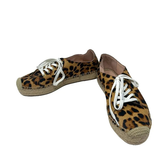 J. Crew Espadrille Sneakers‎ in Leopard Calf Hair Size 7 - Picture 6 of 10